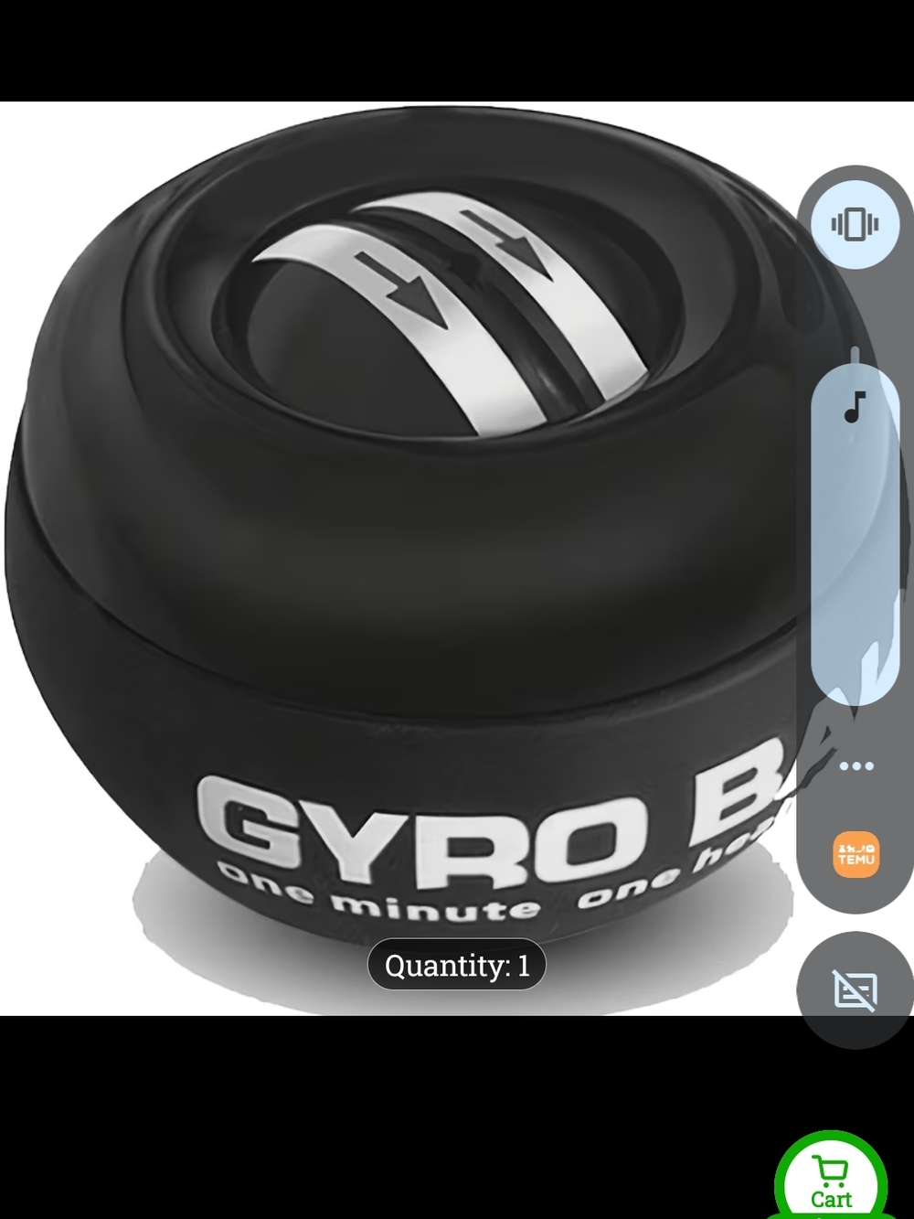 GYRO BALL Hand Grip Wrist Exerciser - Black